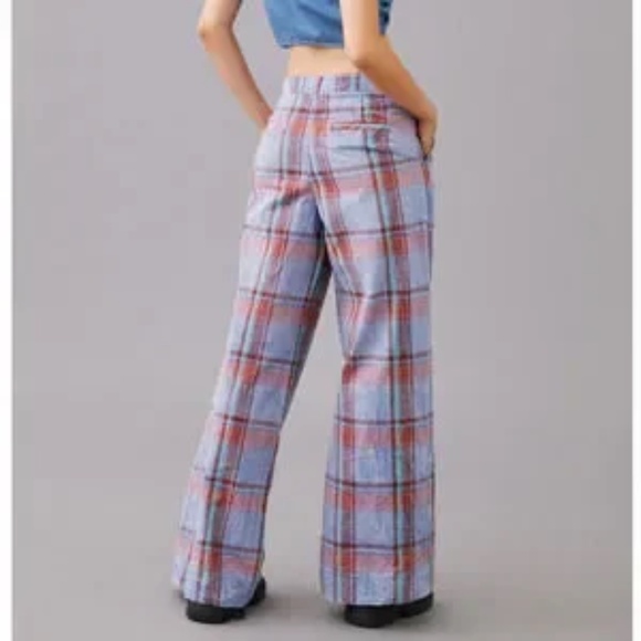 Anthropologie Plaid Wide Leg Pants - Picture 2 of 11